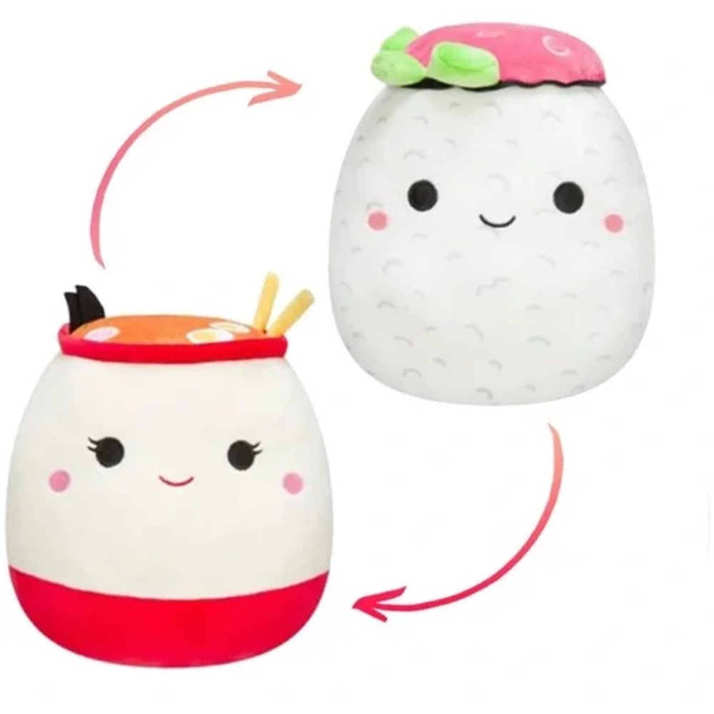 Squishmallows Flip-a-Mallows Raisy & Shun Plush reversible